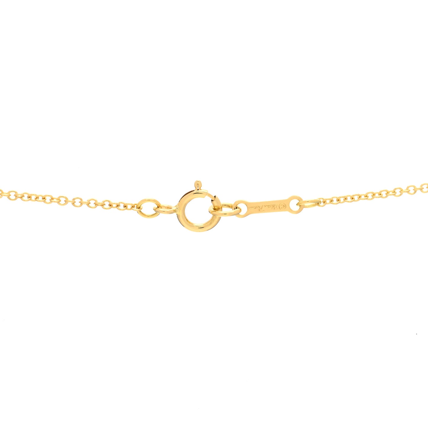18K Yellow Gold Diamond Paloma Picasso Villa Palm Pendant Necklace