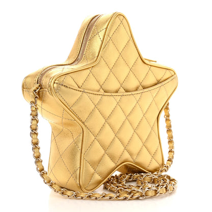 Chanel Metallic Lambskin Quilted Walk Of Fame Star Bag Gold 3 of 11
