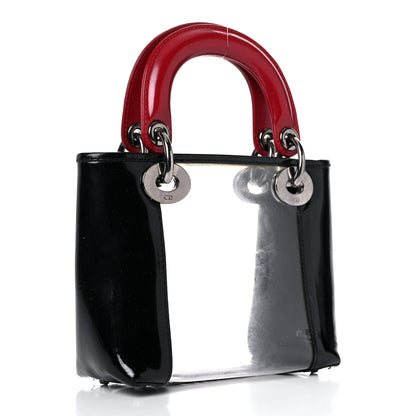 Christian Dior PVC Lady Dior Black Red 3 of 24