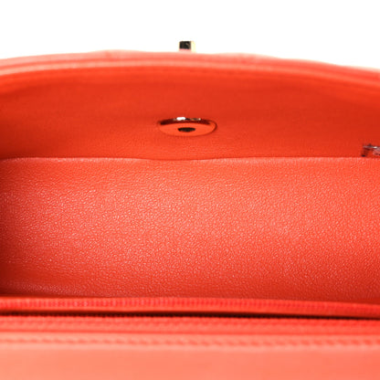 Chanel Lambskin Quilted Mini Rectangular Flap Orange 5 of 10