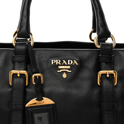 Prada Soft Calfskin Shopping Satchel Black 7 of 11