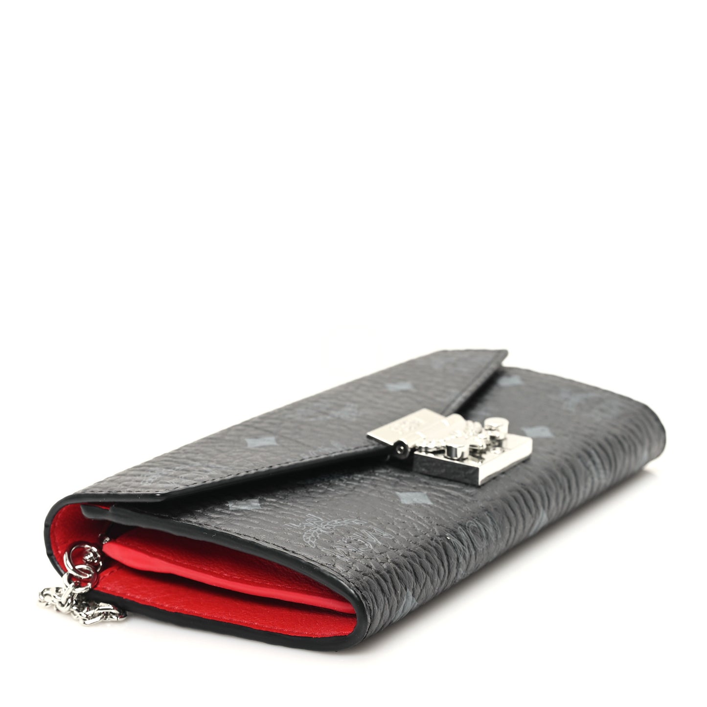 Visetos Large Patricia Wallet On Chain Black