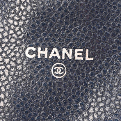 Chanel Caviar Half Moon Wallet On Chain WOC Dark Blue 6 of 11