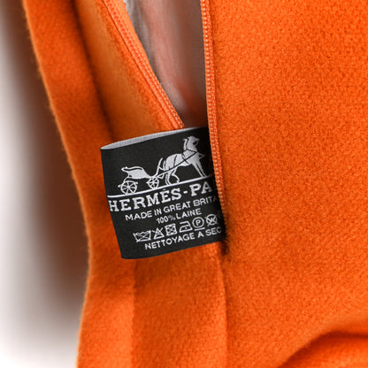 Hermes Merino Wool Circuit 24 Pillow Orange Sable 3 of 3