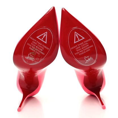 Christian Louboutin Patent Hot Chick 100 Pumps 38 Pinky 5 of 7