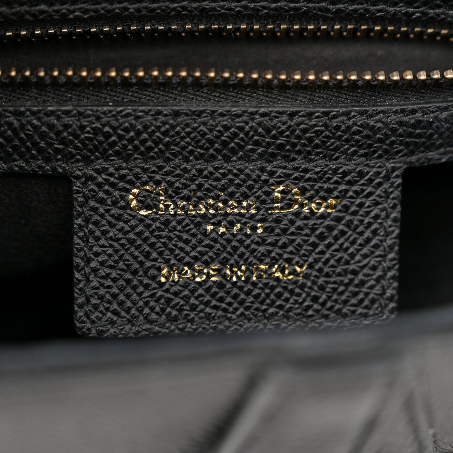 Grained Calfskin Saddle Bag Black
