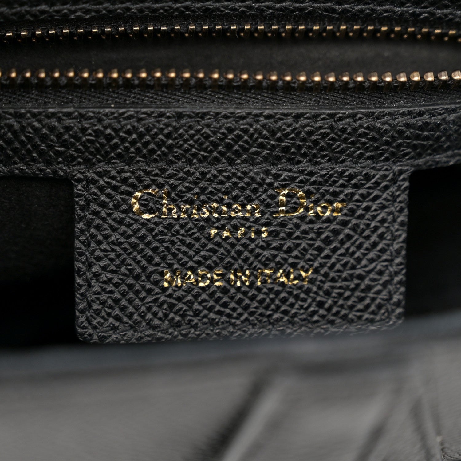 Christian Dior Grained Calfskin Saddle Bag Black 6 of 14
