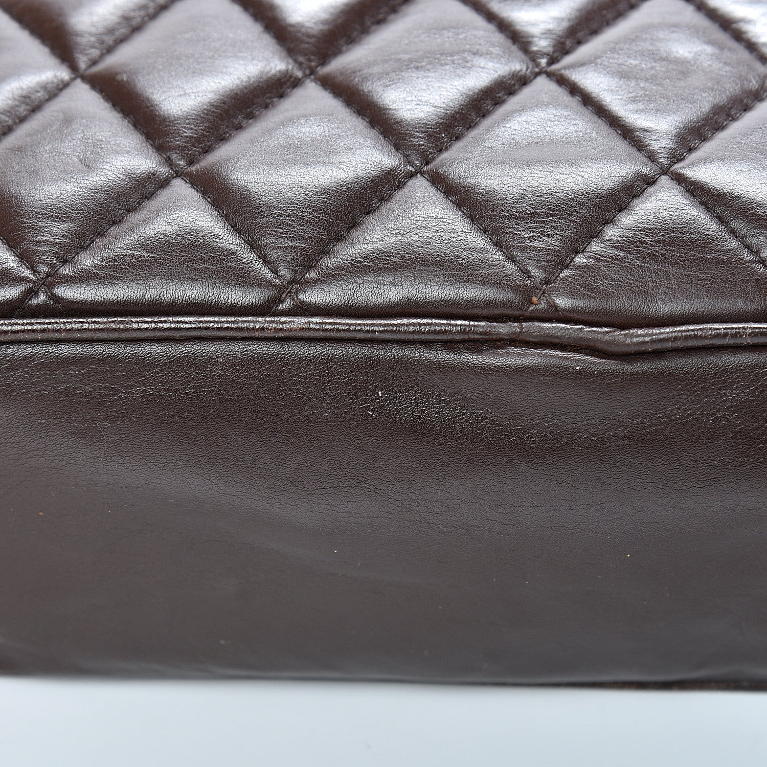 Chanel Lambskin Quilted Large Camera Case Brown 21 of 28