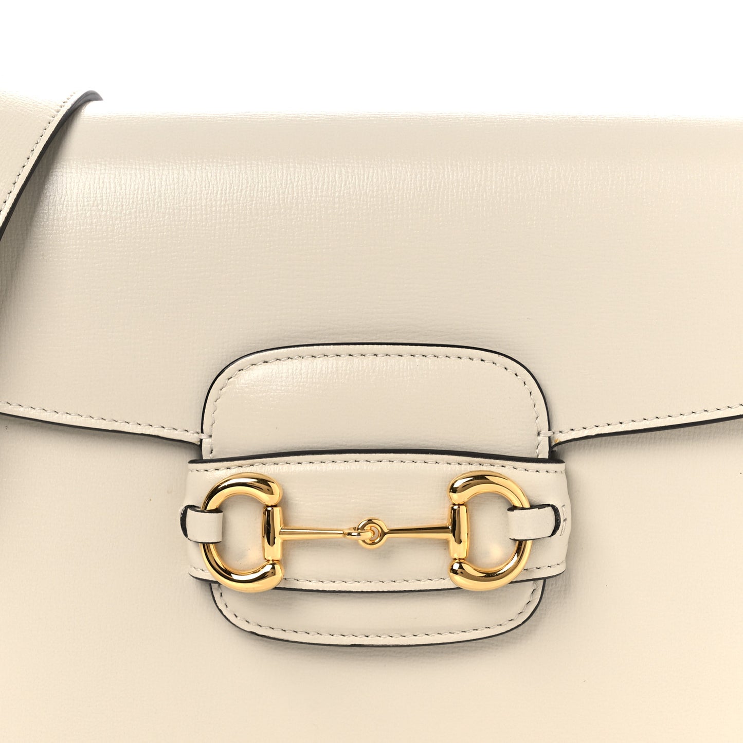 Azalea Calfskin Horsebit 1955 Shoulder Bag Mystic White