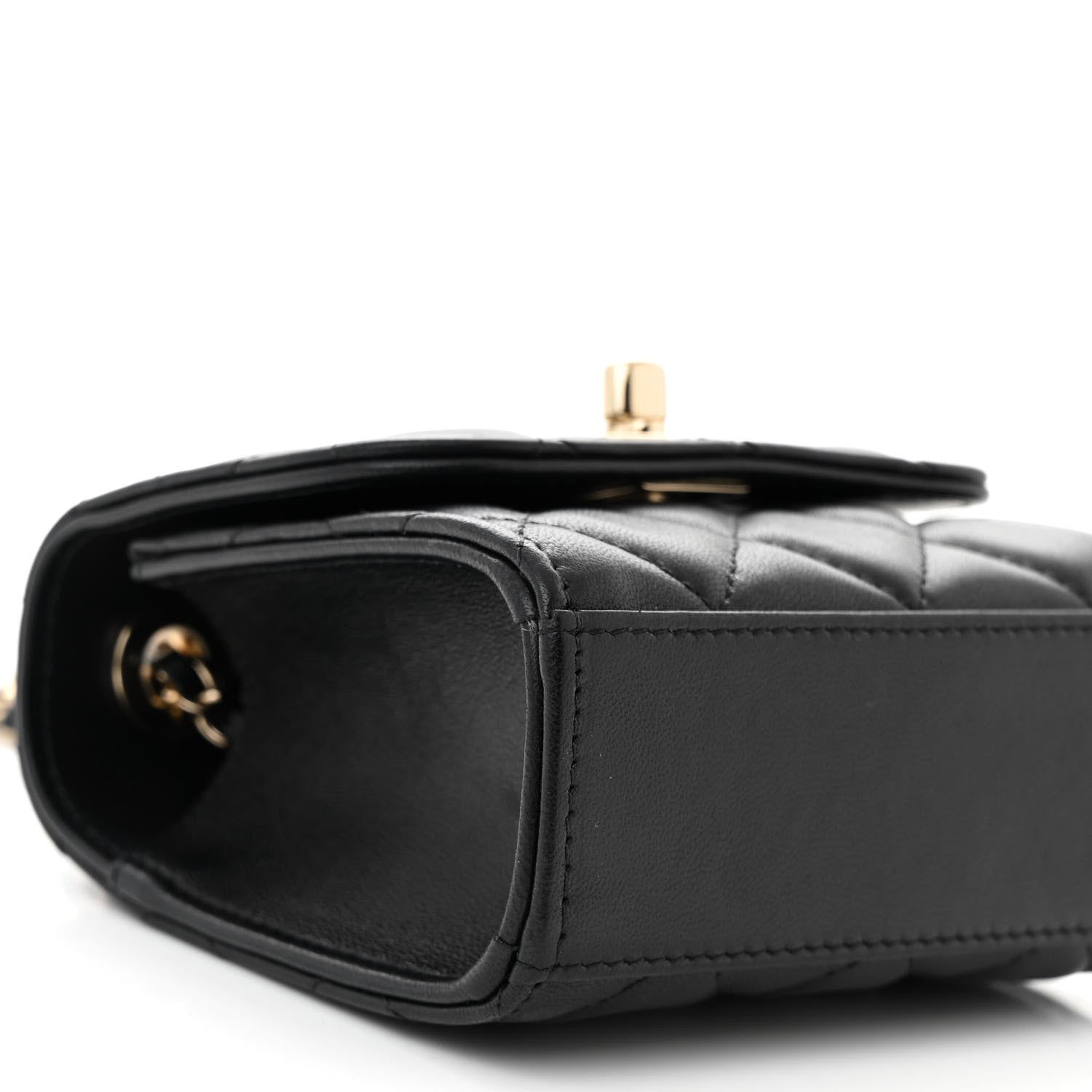 Chanel Lambskin Quilted Mini Trendy CC Chain Wallet Black 9 of 10