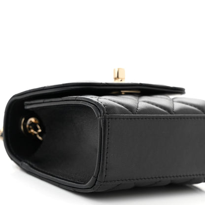 Chanel Lambskin Quilted Mini Trendy CC Chain Wallet Black 9 of 10