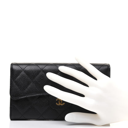 Chanel Caviar Quilted Large Flap Wallet Black 2 of 14
