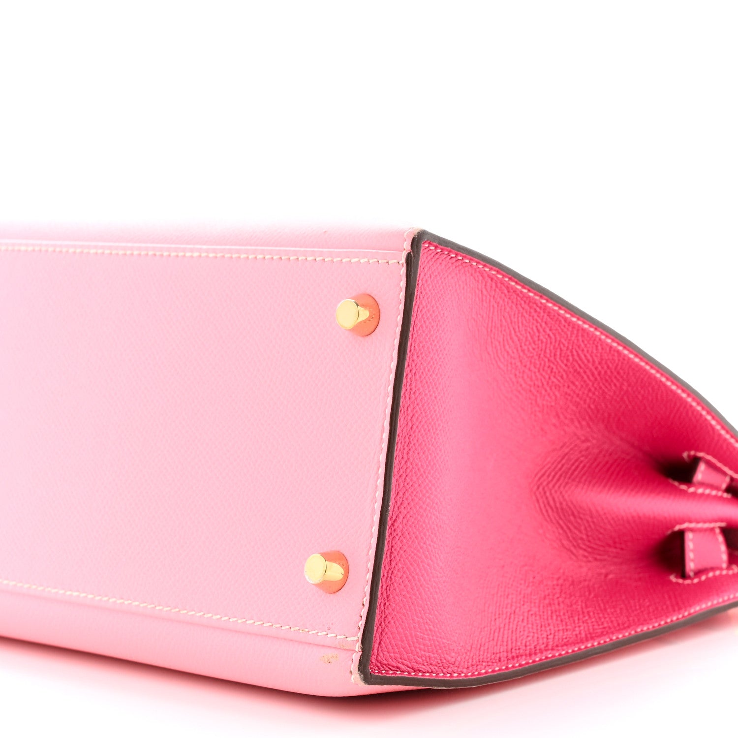 Hermes Epsom Bi-Color Horseshoe Kelly Sellier 28 Rose Confetti Rose Tyrien 10 of 14