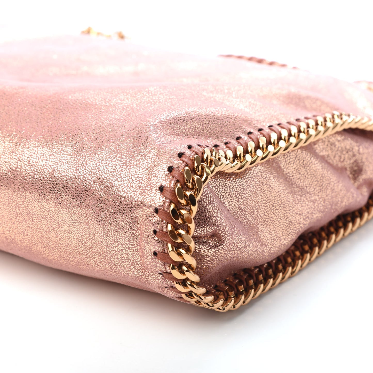 Metallic Shaggy Deer Small Falabella Tote Copper