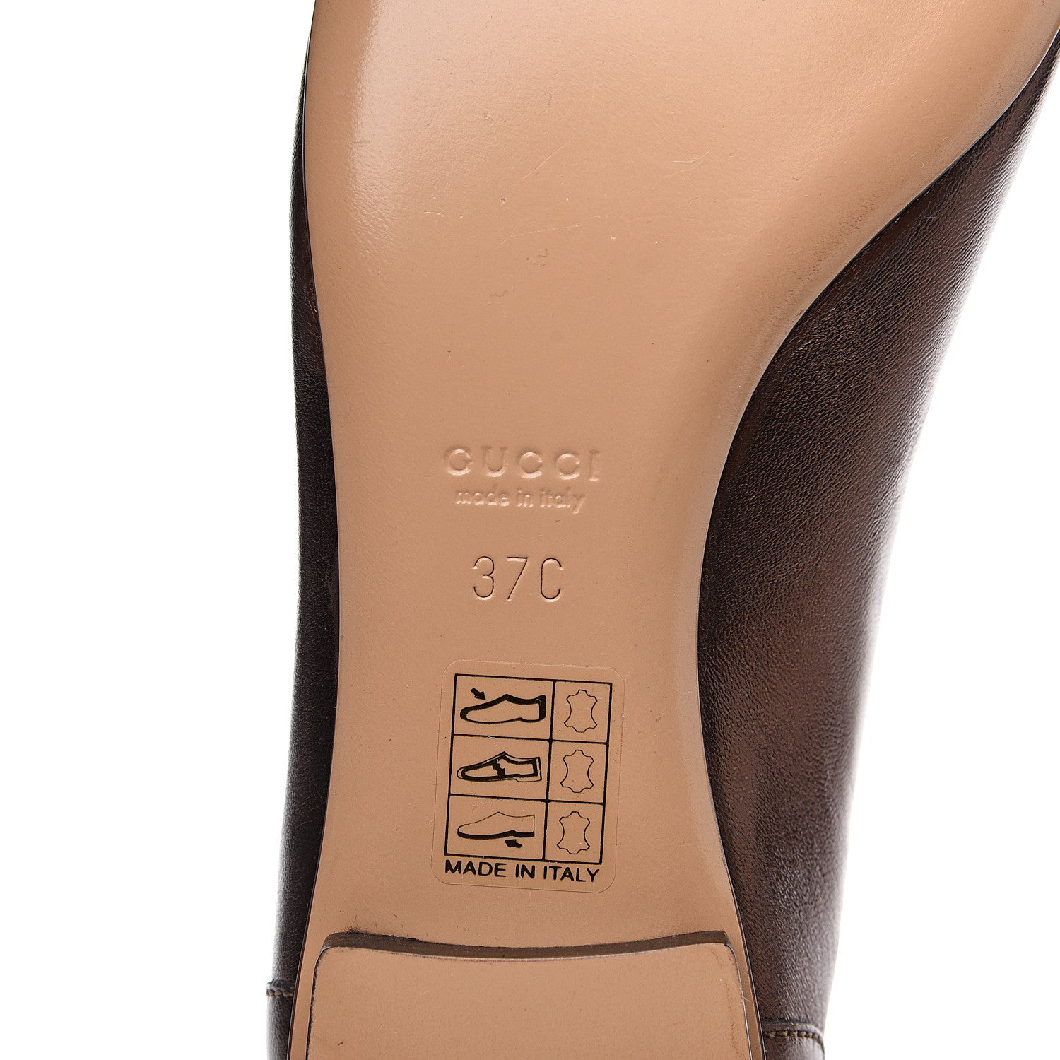 Gucci Metallic Calfskin Bamboo Ballet Flat 37 Bronze 8 of 10