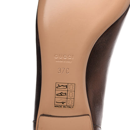 Gucci Metallic Calfskin Bamboo Ballet Flat 37 Bronze 8 of 10