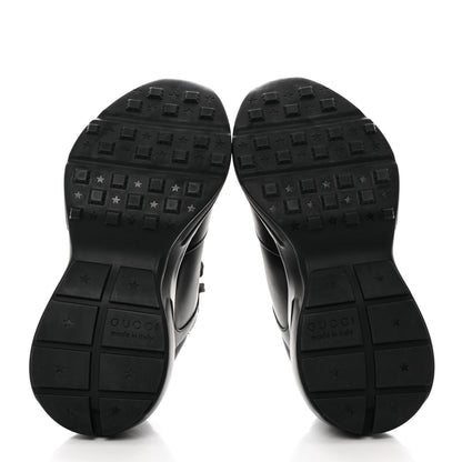 Gucci Dali Soft Calfskin Cut Out Interlocking G Womens Rhyton Sneakers 36.5 Black Ivoire 5 of 9