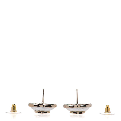 Chanel Pearl CC Heart Earrings Gold 3 of 5