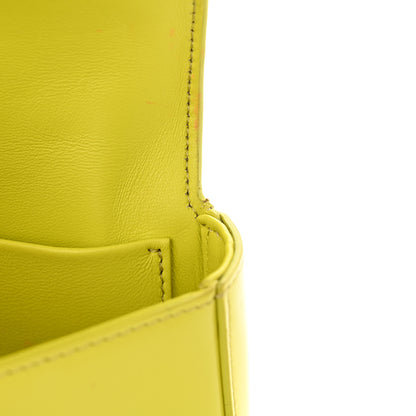 Celine Shiny Calfskin Cuir Triomphe Chain Shoulder Bag Anis 13 of 14