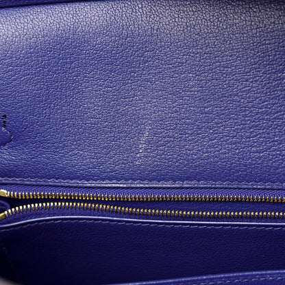 Hermes Taurillon Clemence Birkin 30 Bleu Electrique 10 of 12