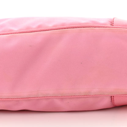 Prada Tessuto Nylon Saffiano Kisslock Shoulder Bag Rosa 16 of 17