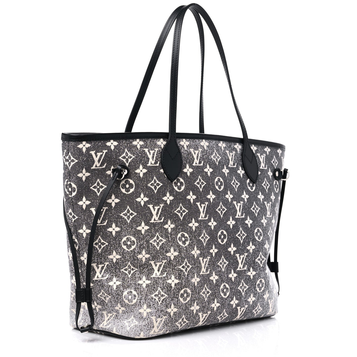 Denim Monogram Jacquard Neverfull MM Grey