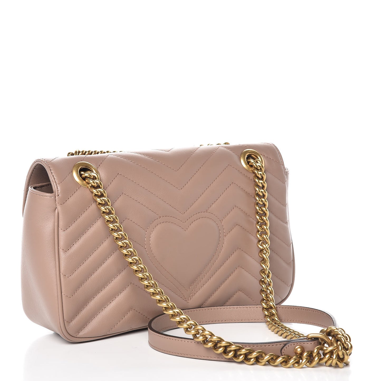 Calfskin Matelasse Small GG Marmont Shoulder Bag Porcelain Rose
