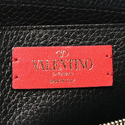Valentino Garavani Pebbled Calfskin Rockstud Flap Wallet On Chain 6 of 10