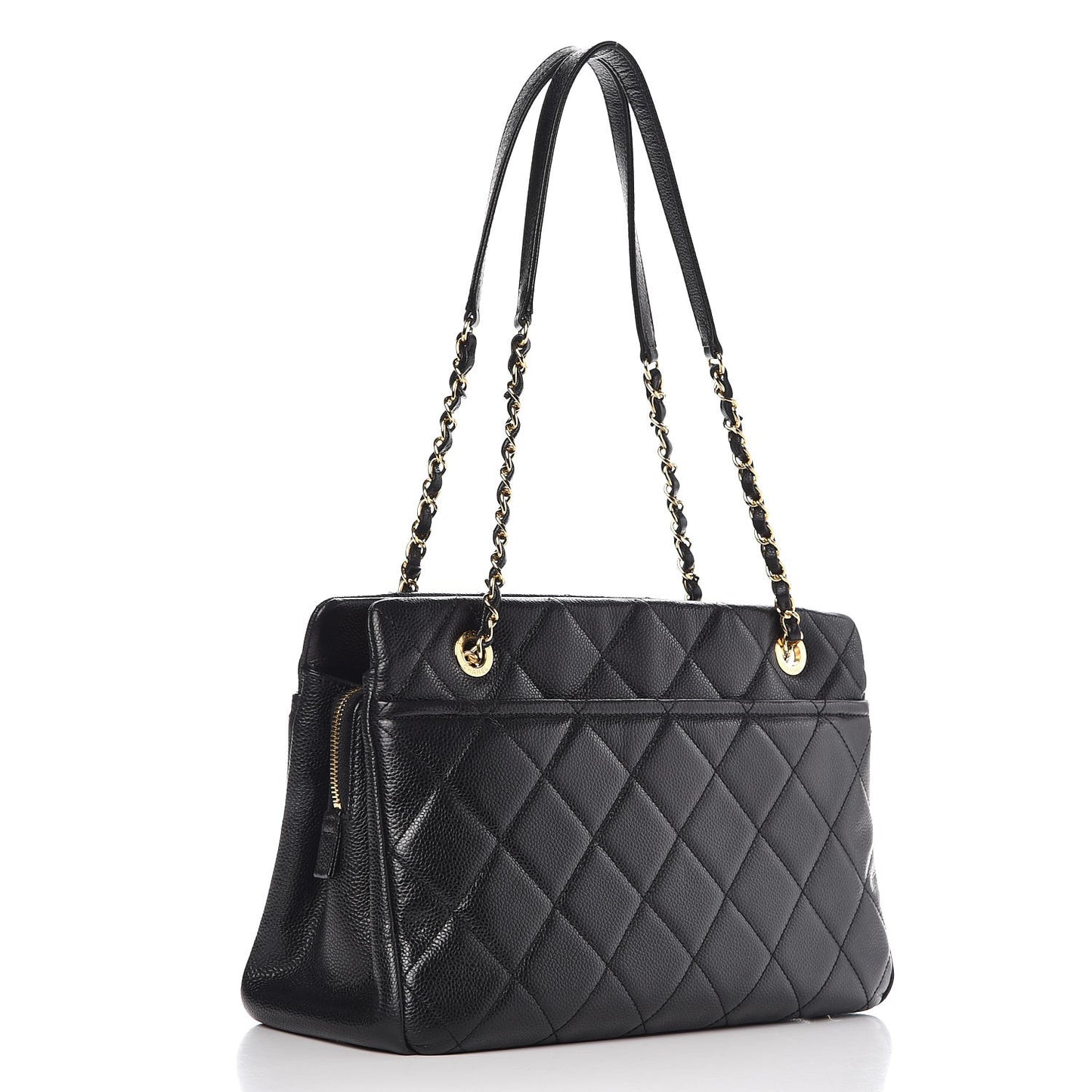 Caviar Quilted CC Timeless Tote Black