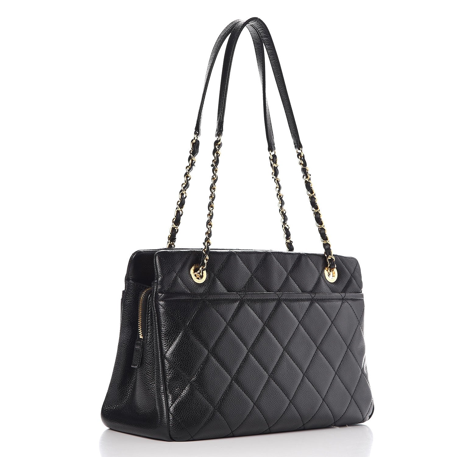 Chanel Caviar Quilted CC Timeless Tote Black 3 of 10