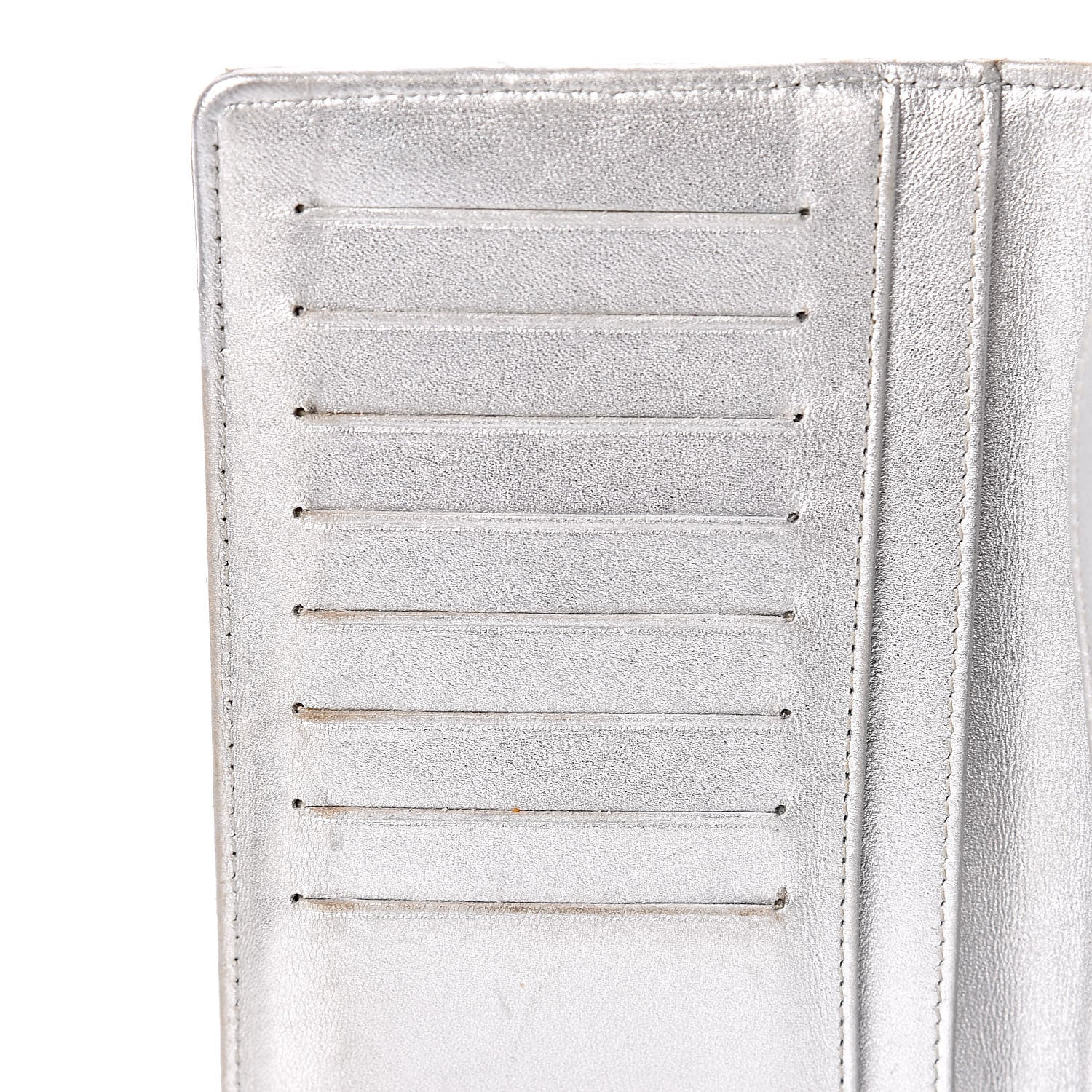 Chanel Metallic Lambskin Quilted Reissue Yen Wallet Silver 11 of 18