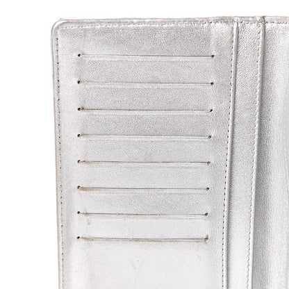 Chanel Metallic Lambskin Quilted Reissue Yen Wallet Silver 11 of 18