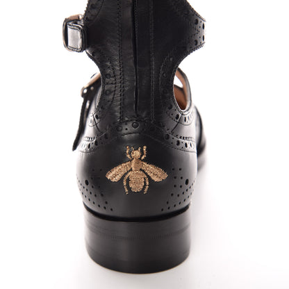 Gucci Calfskin Queercore Brogue Knee High Boots 38 Black 9 of 10