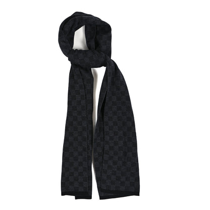 Louis Vuitton Wool Bonnet Petit Damier Graphite Scarf Black 1 of 4
