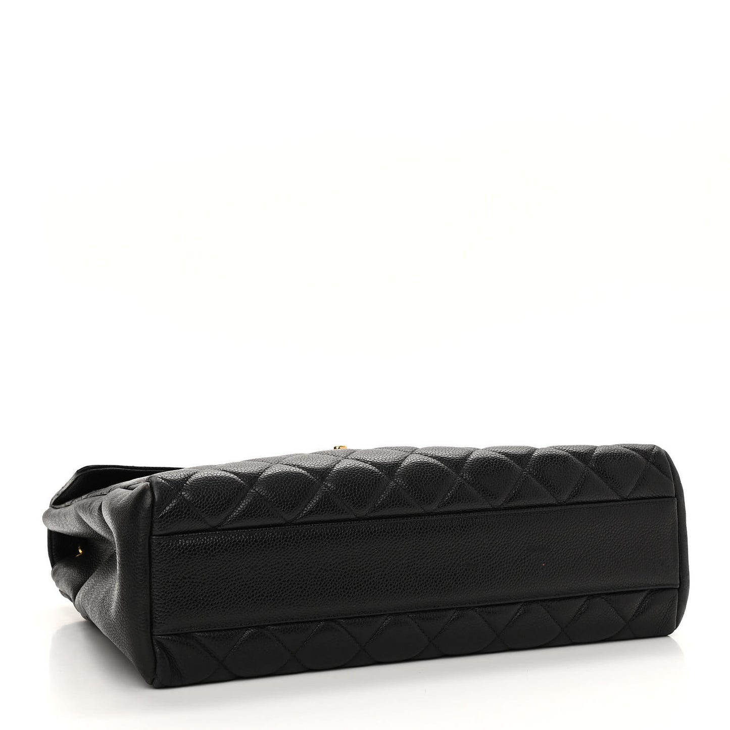 Caviar Quilted Flap Shoulder Bag Black