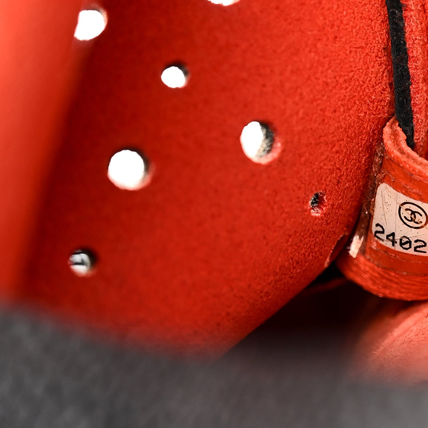 Chanel Caviar Perforated Drawstring CC Bag Black Orange 7 of 16