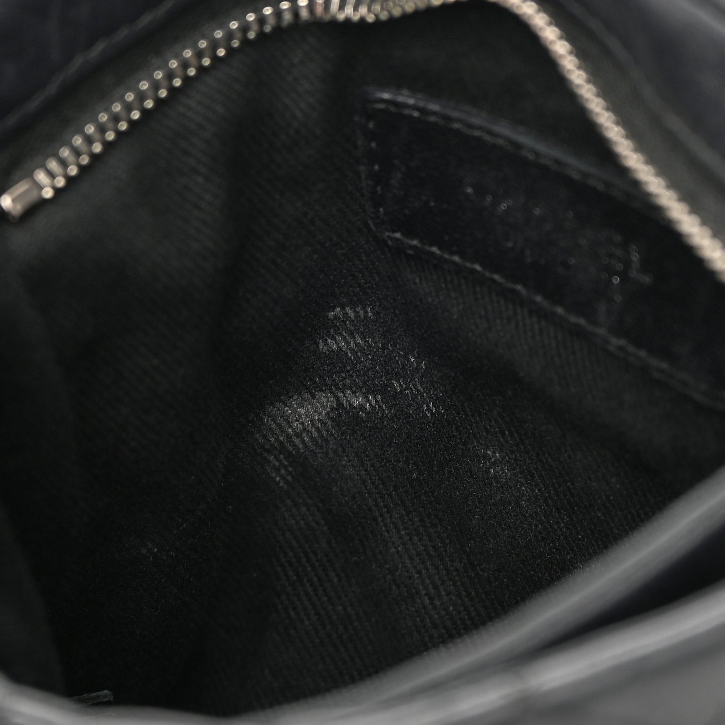 Aged Calfskin Quilted Crossbody Bag Black