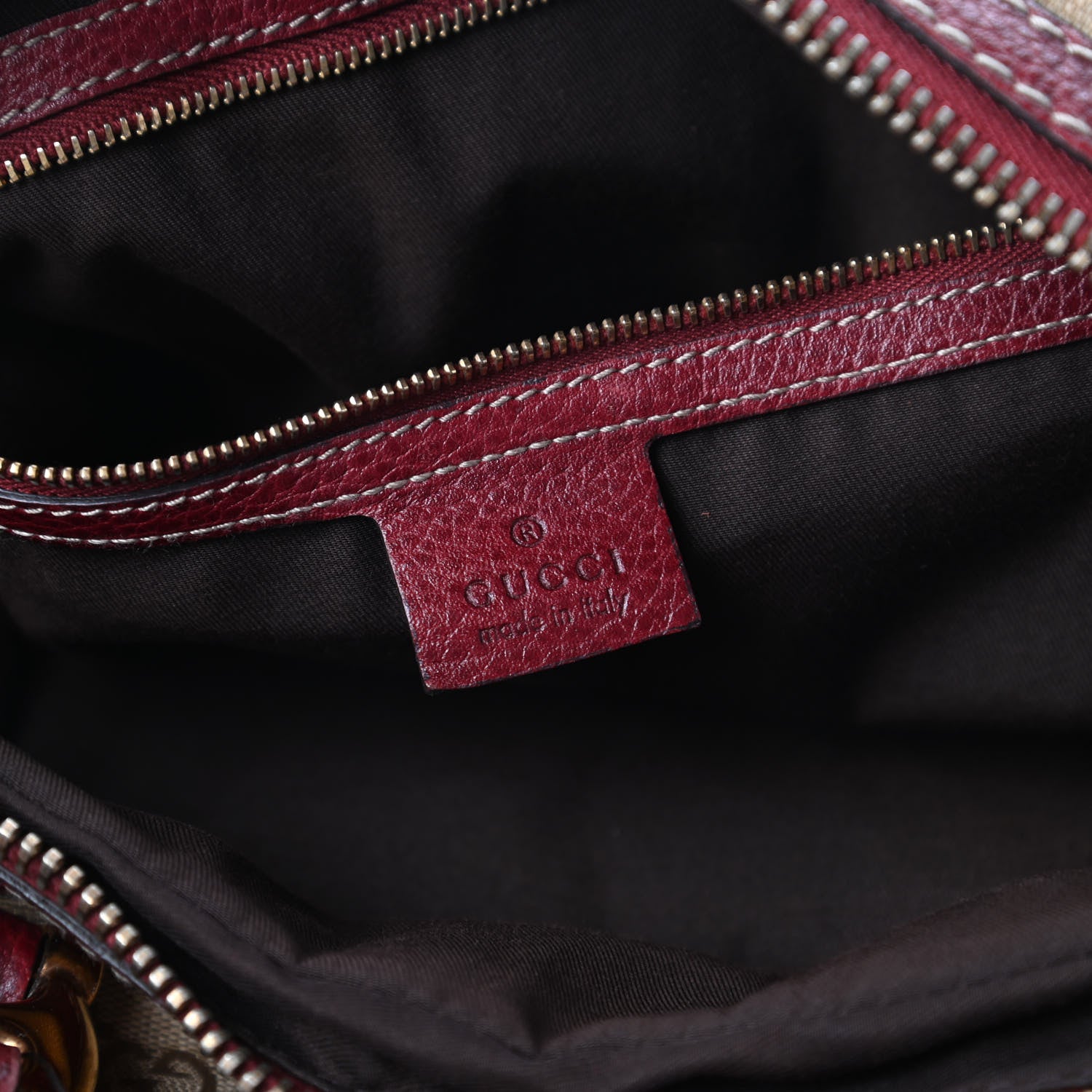 Gucci Monogram Medium Aviatrix Boston Ebony Bordeaux 8 of 10