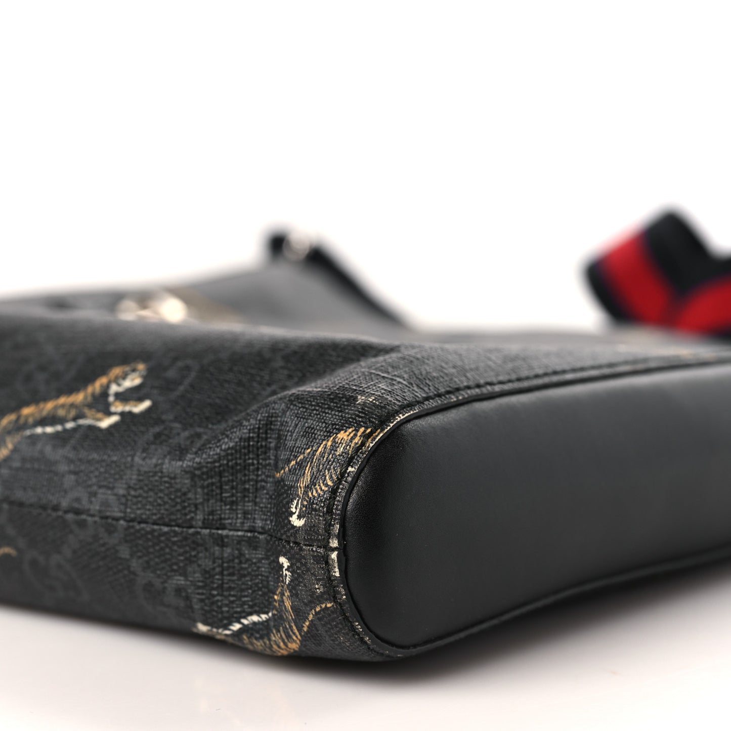 GG Supreme Monogram Tigers Web Messenger Bag Black Multicolor