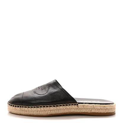Prada Nappa Logo Cap Toe 20mm Espadrilles Mules 40 Black 1 of 8