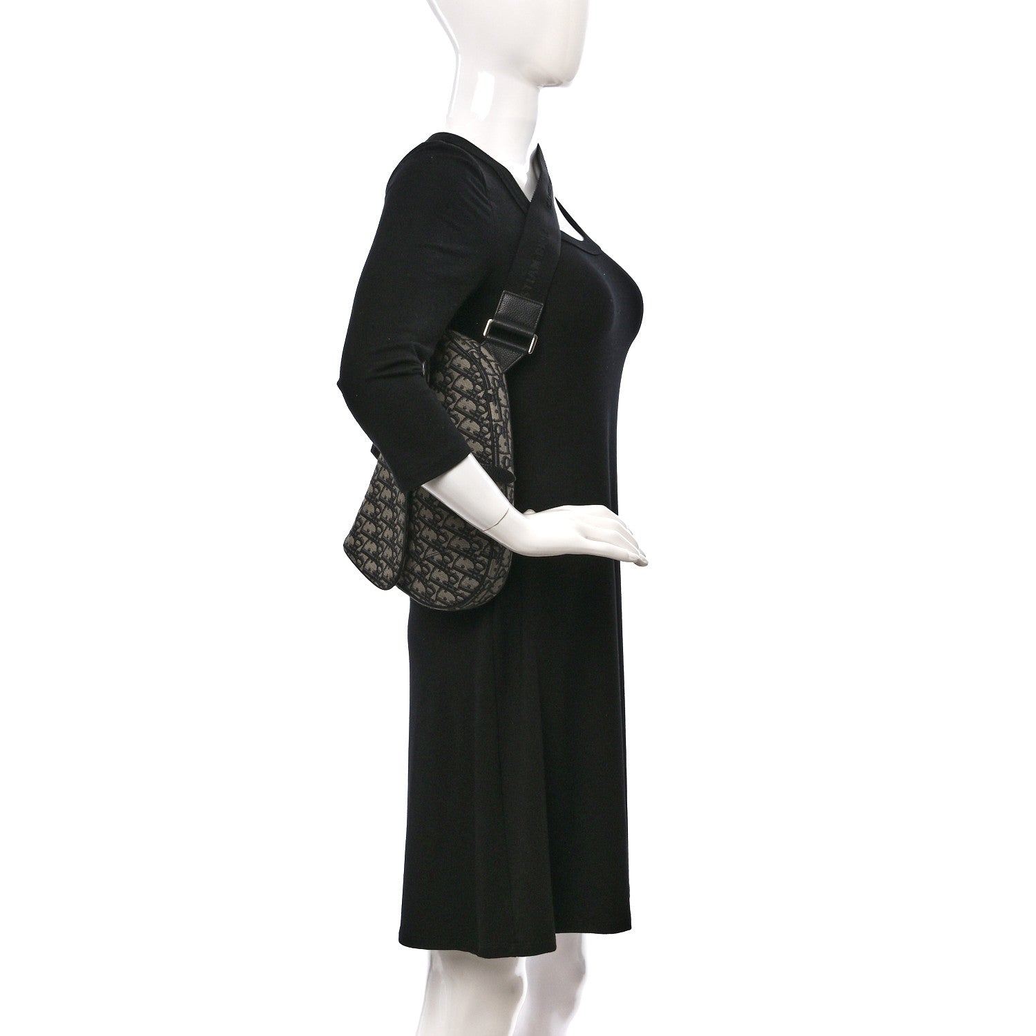 Christian Dior Oblique Mens Saddle Bag Blue 2 of 10