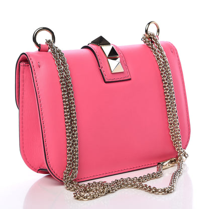 Valentino Garavani Vitello Small Glam Lock Rockstud Flap Framboise 3 of 11