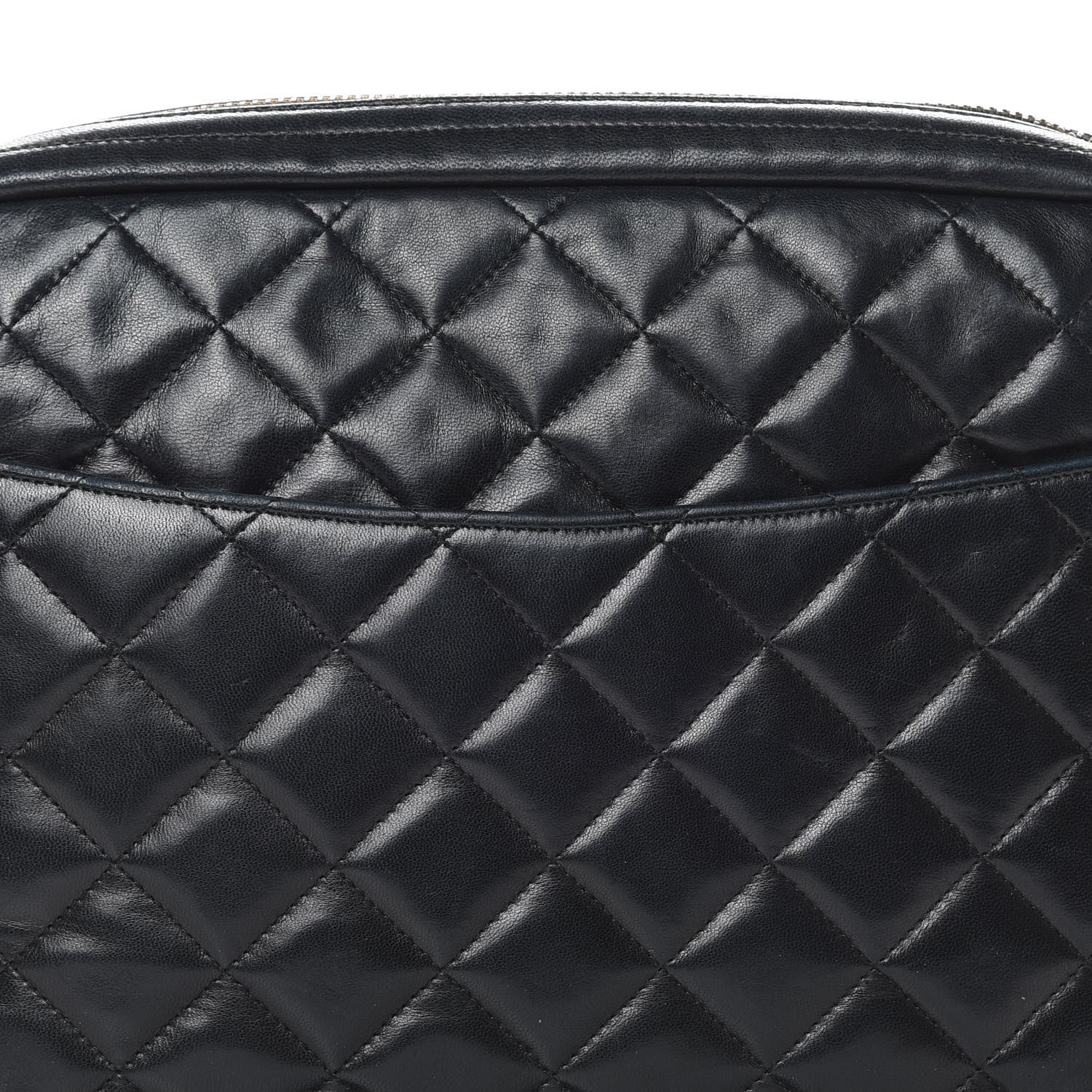 Chanel Lambskin Quilted Camera Case Black 9 of 16