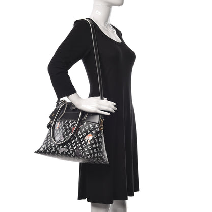 Louis Vuitton Calfskin Catogram Alma Souple MM Black 2 of 11
