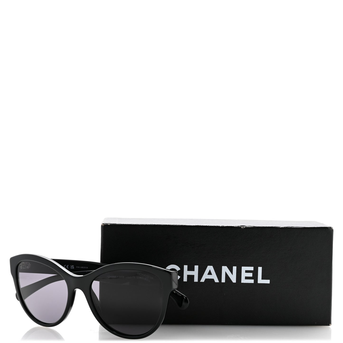 Acetate Pantos Logo Polarized Sunglasses 5458 Black