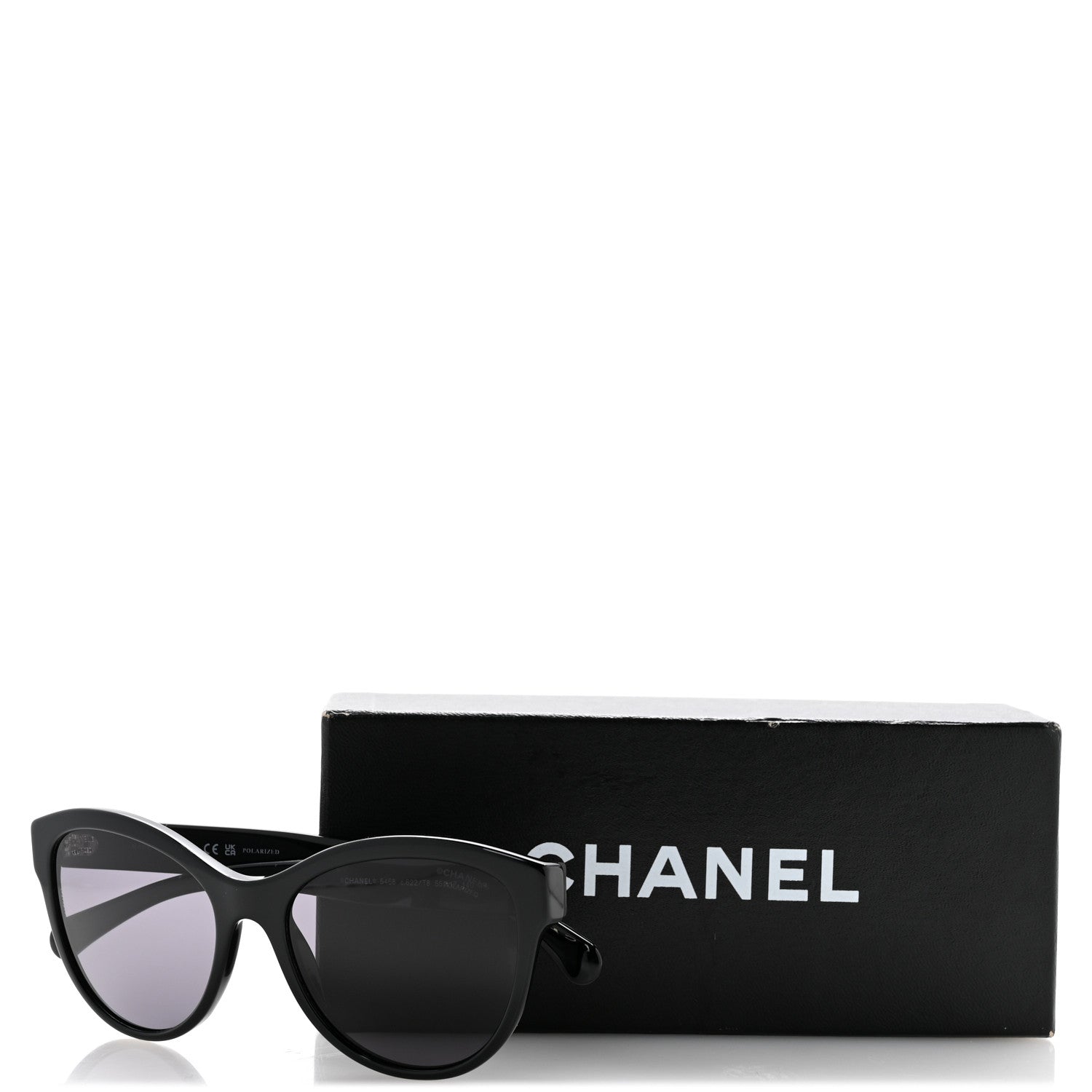 Chanel Acetate Pantos Logo Polarized Sunglasses 5458 Black 8 of 8