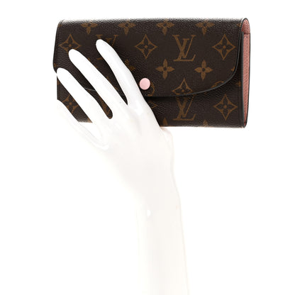 Louis Vuitton Monogram Emilie Wallet Rose Ballerine 2 of 8