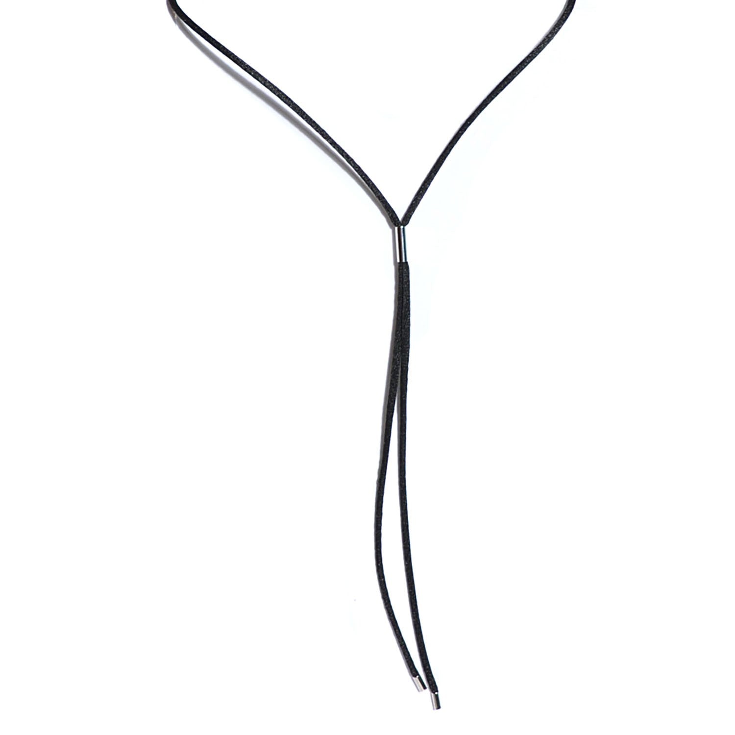 Cartier Silk 18K White Gold Cord Necklace Black 6 of 10