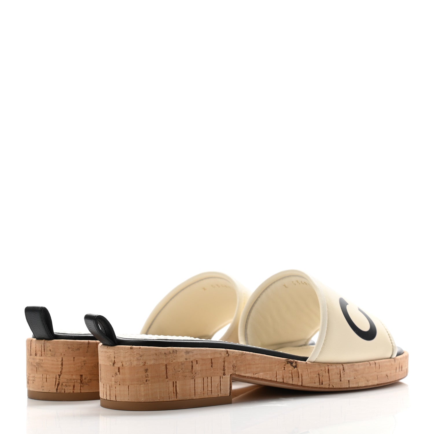 Chanel Lambskin CC Mules 35 Ivory Black 4 of 8