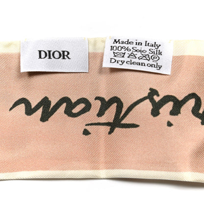 Christian Dior Silk Le Mythe De Daphne Mitzah Scarf Rose 3 of 3